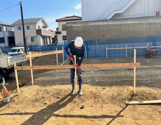 遣り方（地縄・墨だし）のイメージ写真