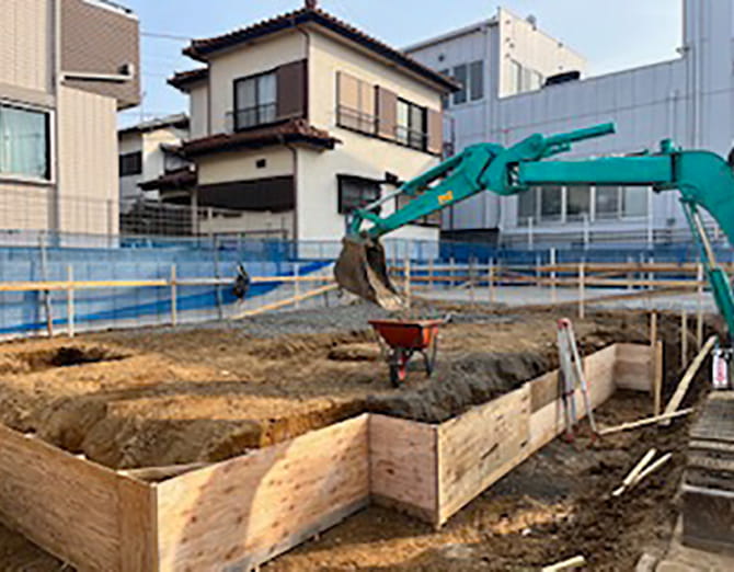 砕石地業作業のイメージ写真